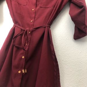 Plum Tie Blouse